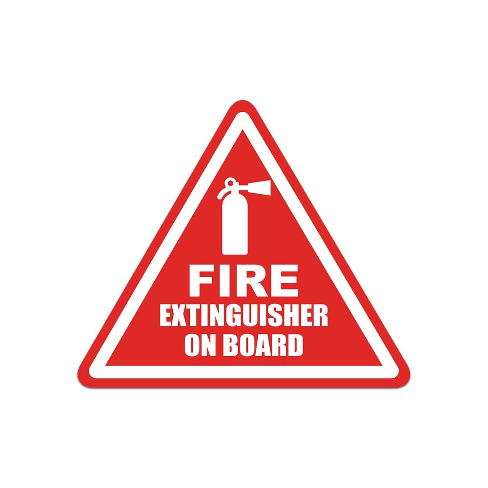 Fire Extinguisher On Board Sticker Decal