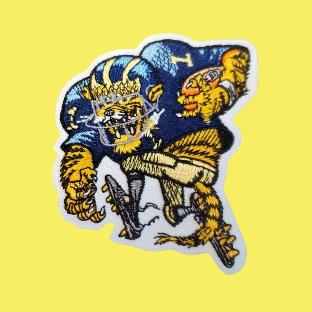 Michigan Wolverines Vintage Style Patch. Embroidered. Iron On Backing. 3"x2.5"