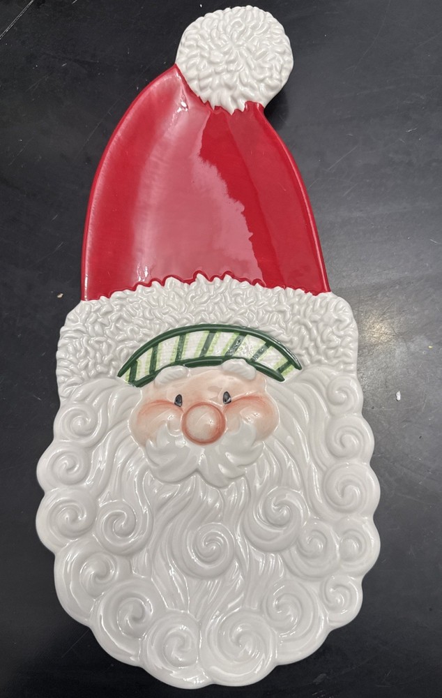 Fitz And Floyd Stocking Stuffers Server 2007 Santa Claus Hat Beard