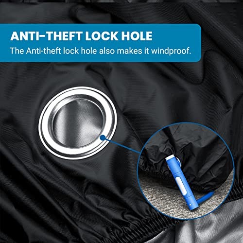 Heavy Duty Bike Cover for 1, 2 Bikes, Waterproof Bicycle Cover with Lock