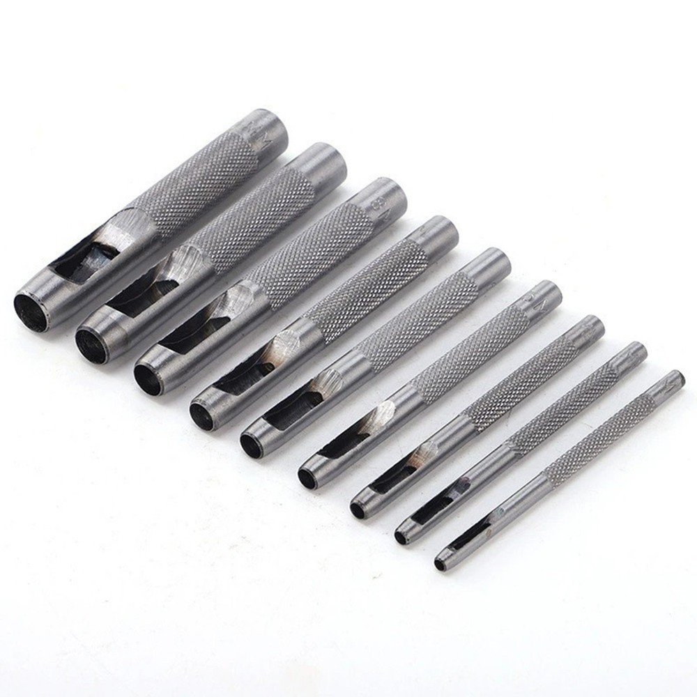 Premium Leather Punching Tools Set 10pcs for Precise Hole Drilling 110mm