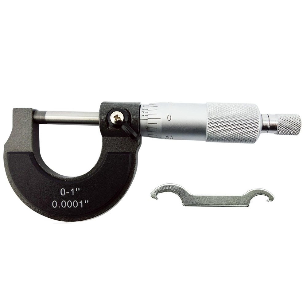 Nortools Outside Micrometer, Ratchet Stop, Lock Nut 0-1" /0.0001" Precision M...