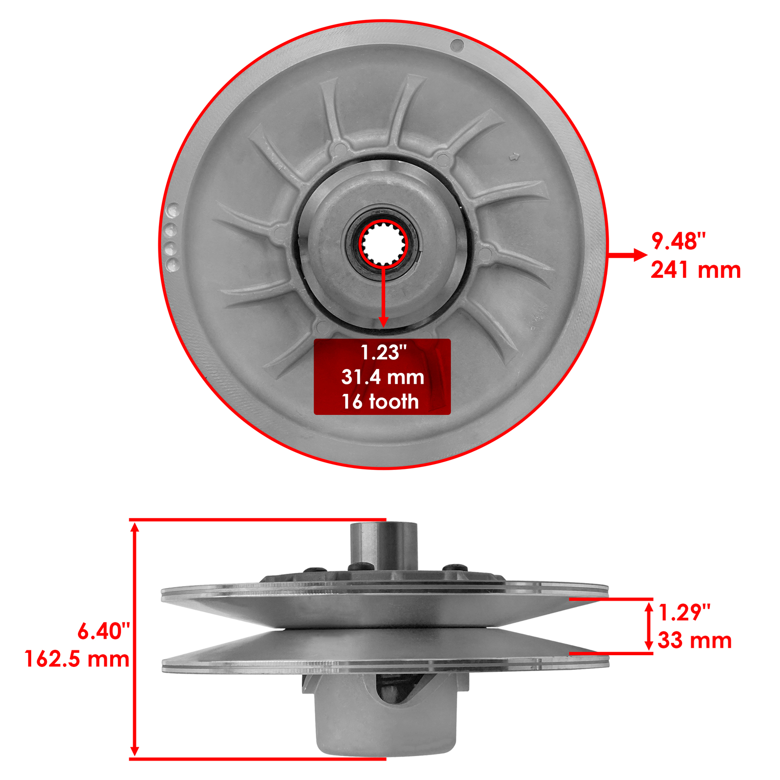 Primary Secondary Drive Clutch Aramid Belt for Can-Am Traxter / Max HD10 17-2019