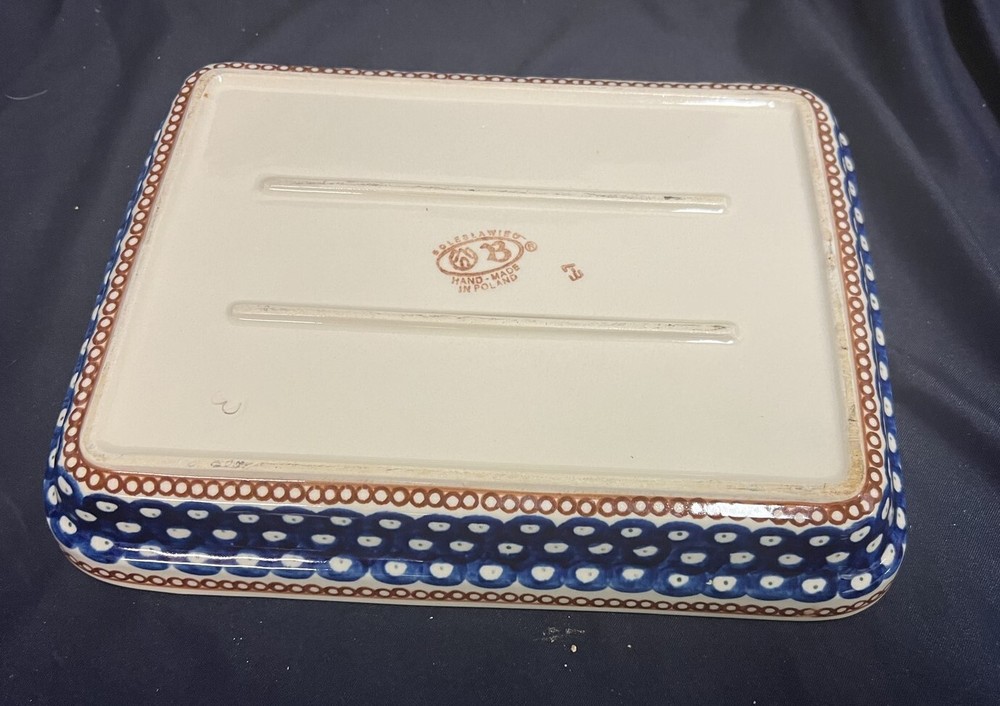 BOLESLAWIEC POLISH POTTERY "BOW45" 12" x 9" Rectangular Baker