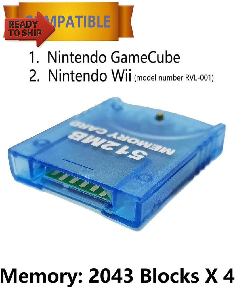 512MB(8192 Blocks) High Speed Gamecube Storage save Game Memory Card Co