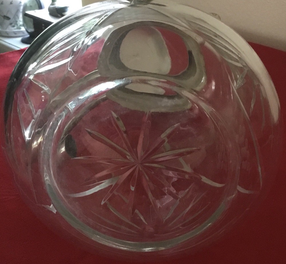 Vintage Glass Silver Plated Pitcher