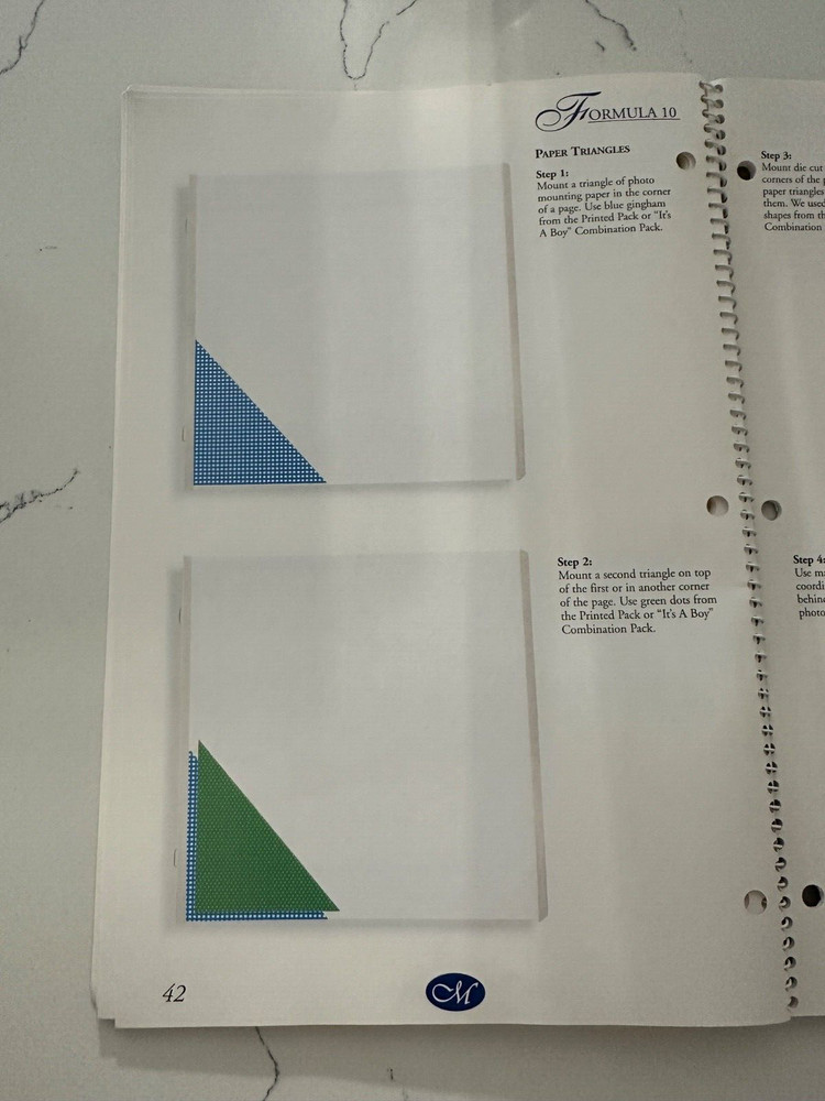 Creative Memories Collection/Fast Formulas/15 Page Layout Methods/1998 Spiral Bk