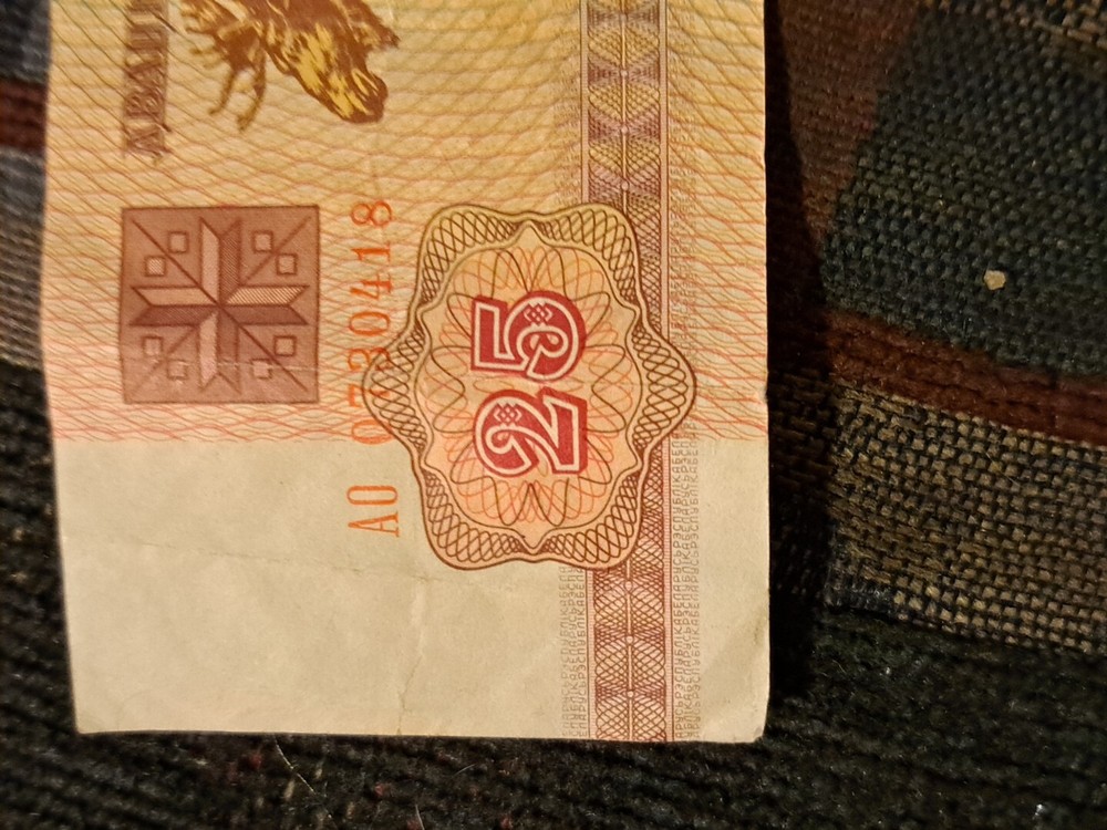 1992 Belarus 25 Rublei Moose Circulated