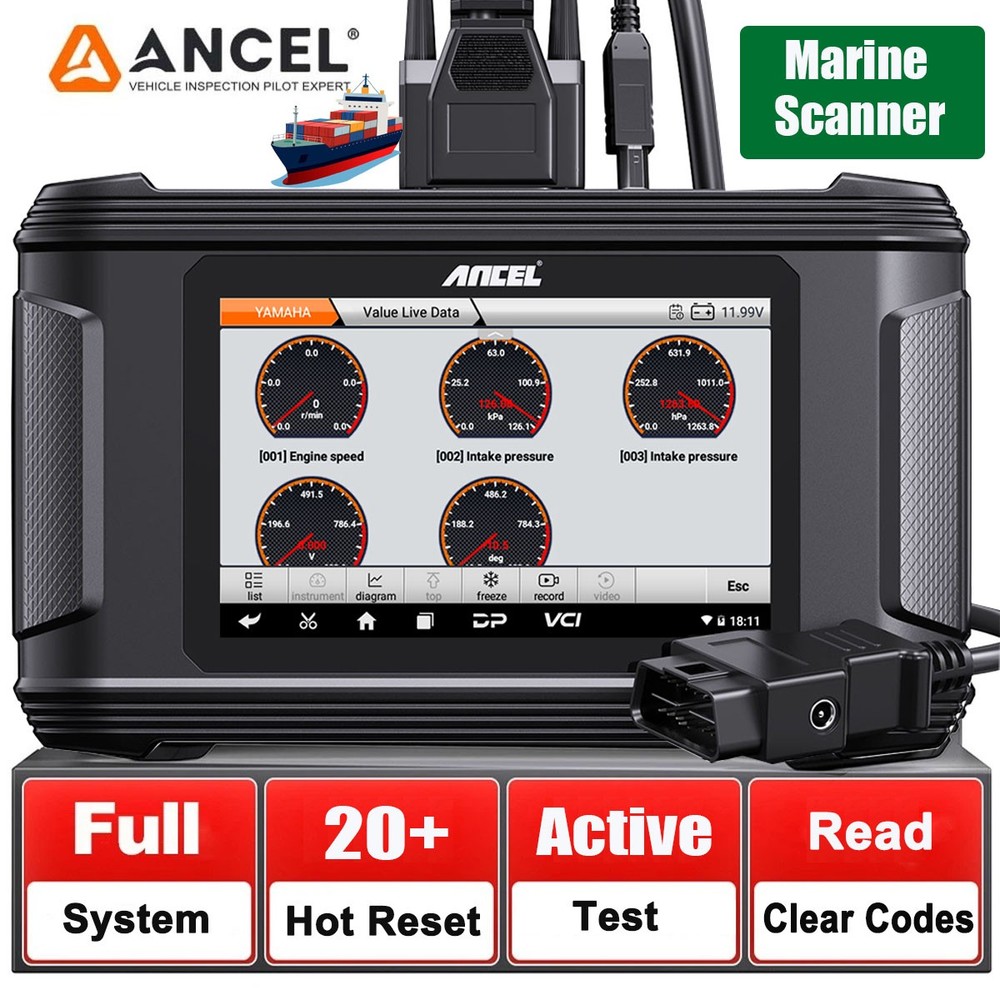 ANCEL MR500 Fits Mercury Marine Engine Diagnostic Tool Scanner OBD2 Code Reader