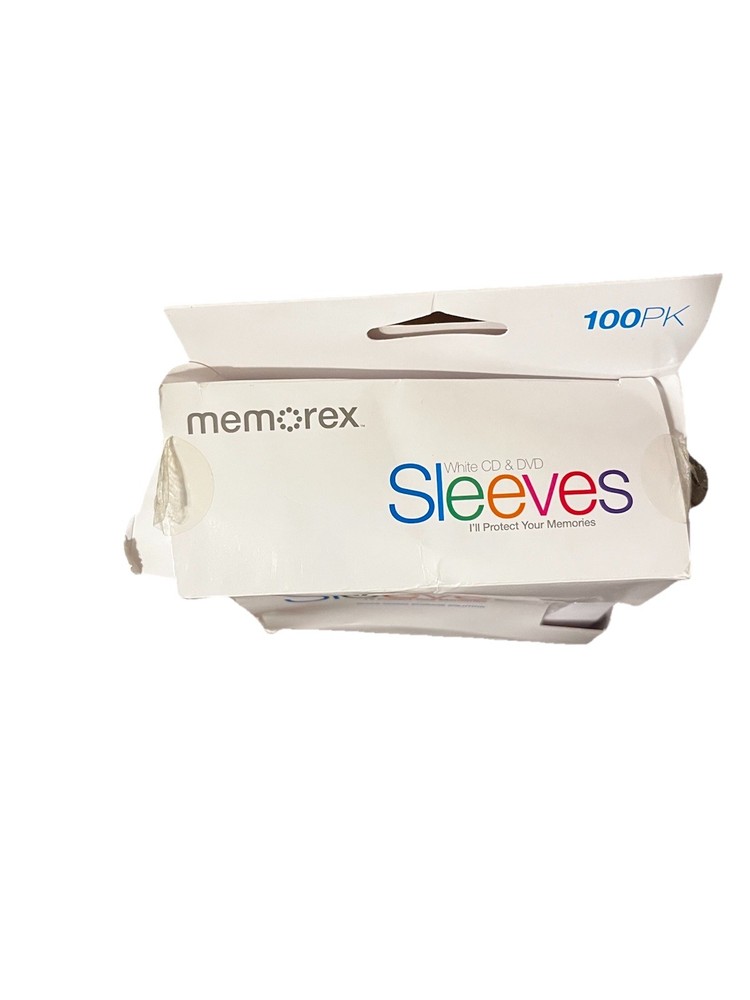 Memorex White Paper CD DVD Sleeves Space Saving