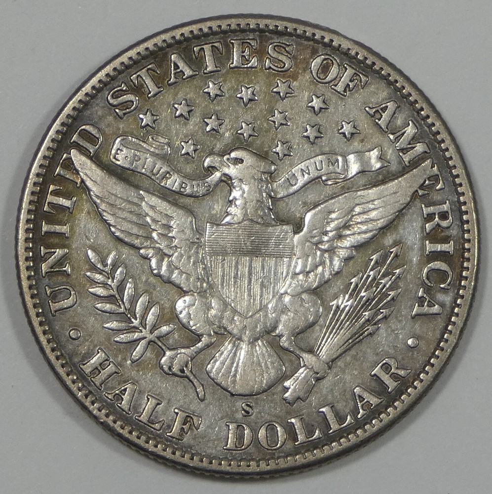 1905-S Barber Half Dollar EXTRA FINE Silver 50c