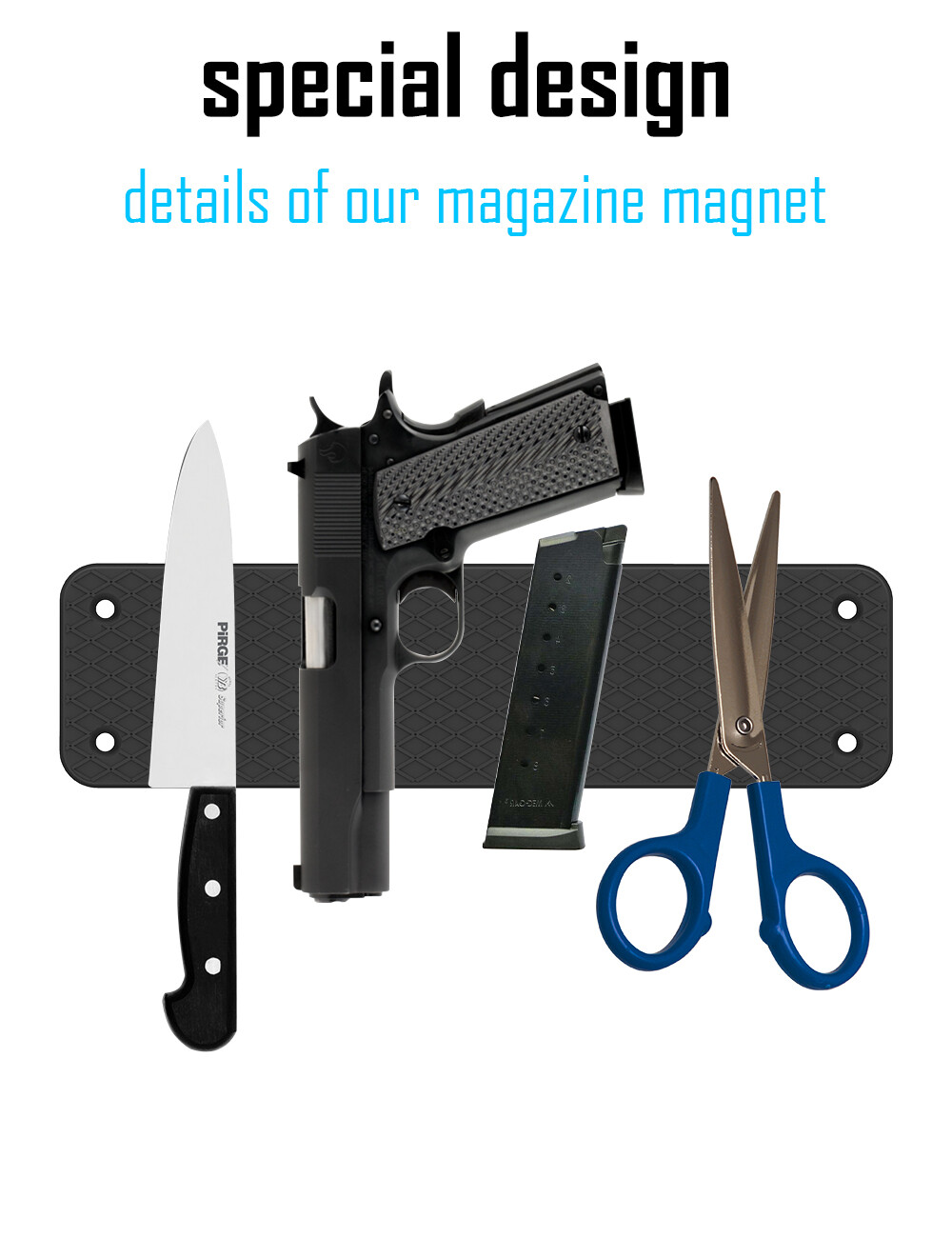 Magnetic Ammunition Holder, Gun Magnet Double Sided holder,Gun Magazine Storage