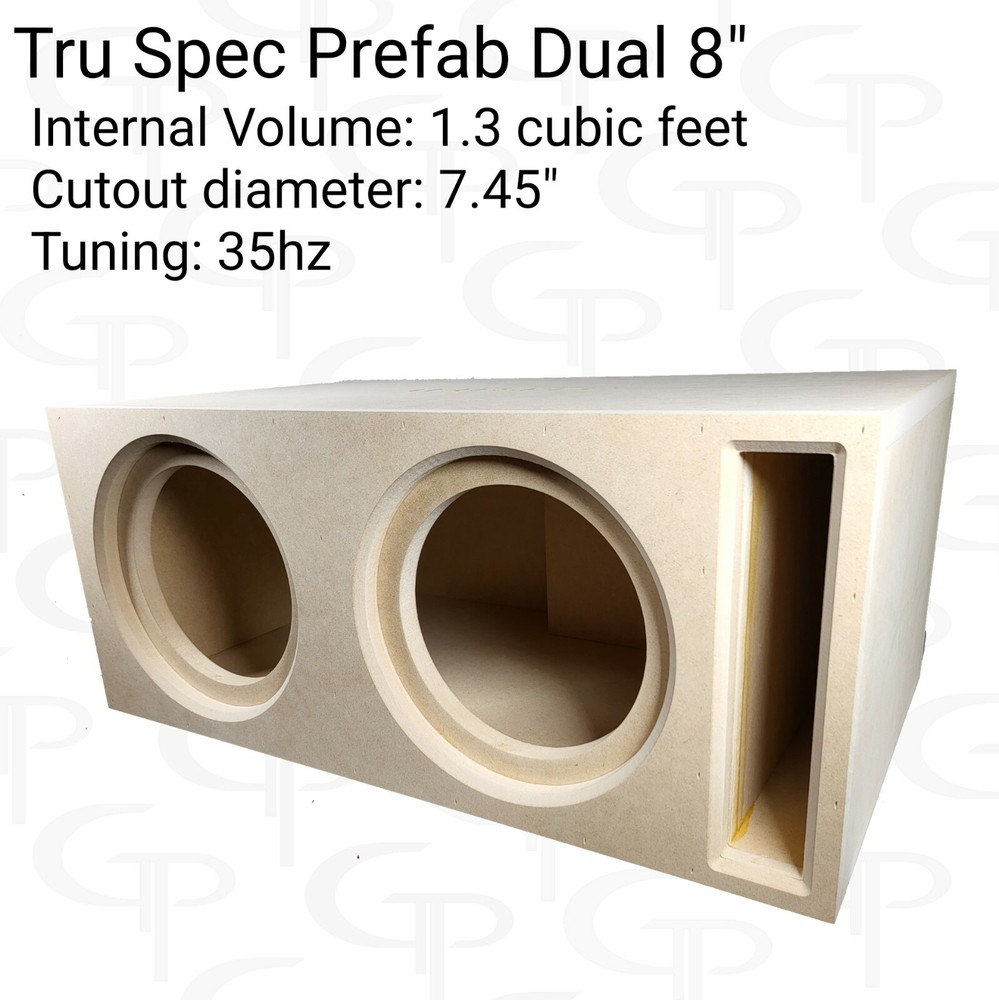 TRU SPEC Prefab Dual 8" Ported Subwoofer Enclosure Sub Box