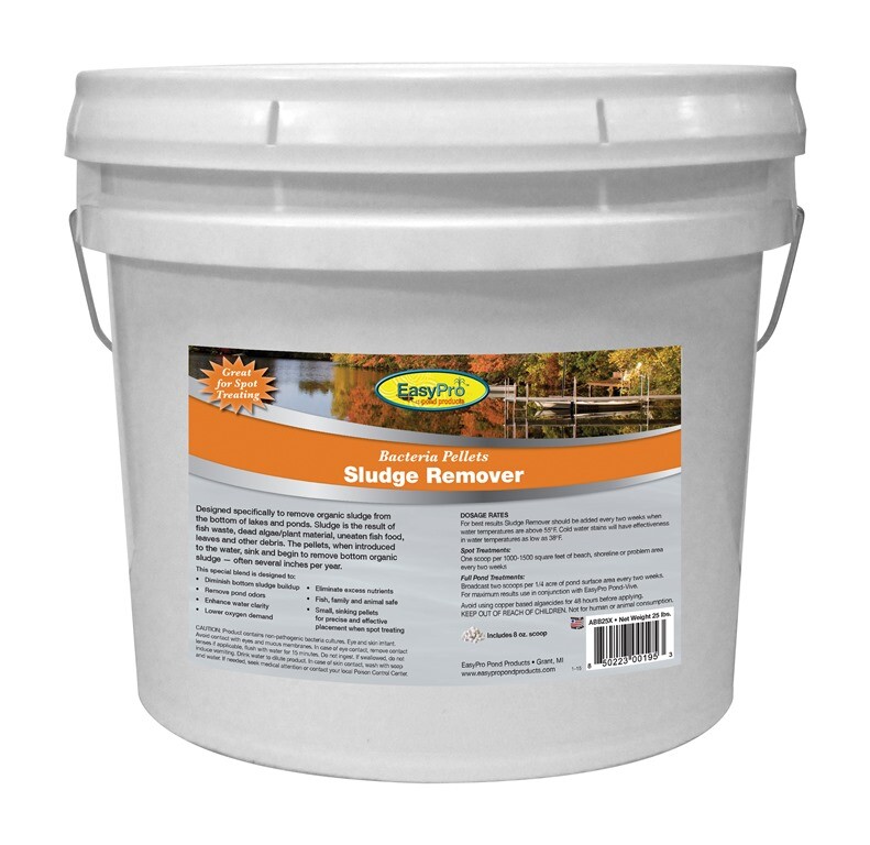 Pond Bacteria Sludge Remover Pellets 25lb Pail - ABB25x