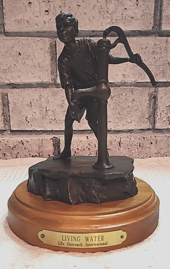 Bronze Sculpture Living Water Robert Summers Signed Life Outreach International