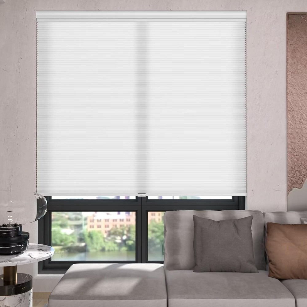 MYshade Top Down Bottom Up（TDBU） Cellular 28"W x 72"H, White-light Filtering
