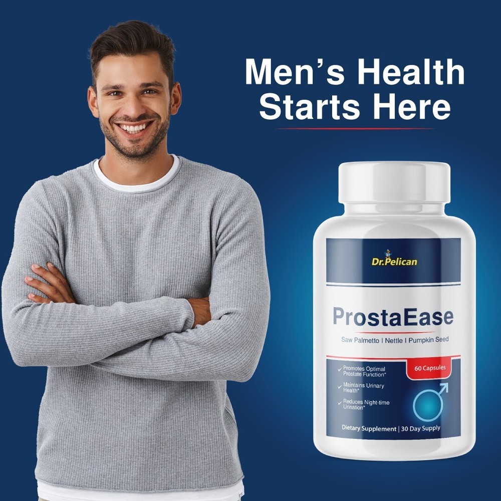 ProstaEase- Prostate Support- 3 Bottles- 180 Capsules