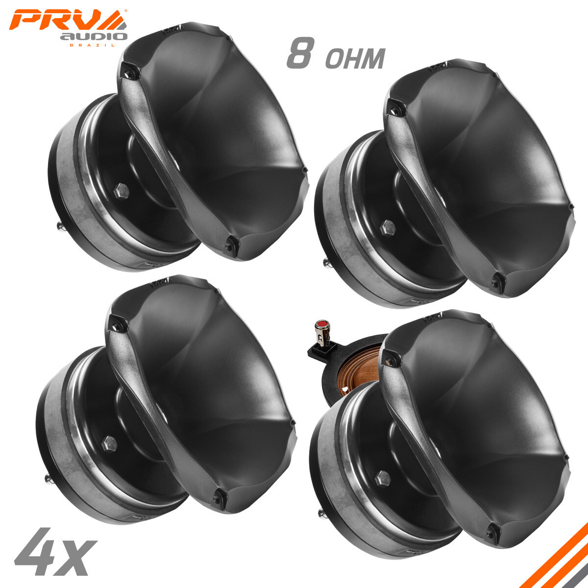 4x PRV 2″ Midrange Vocal Compression Horn Driver Car Audio WG2200Ph 800W 8 Ohm