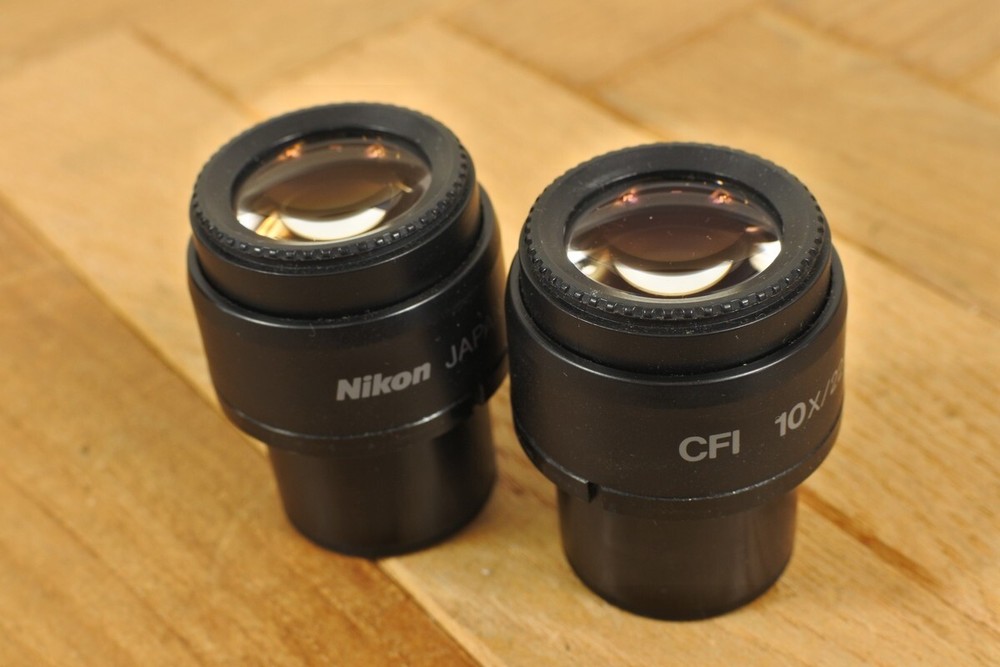 Nikon CFI 10X/22 Microscope Eyepiece Pair for Eclipse, E & I Series from Japan