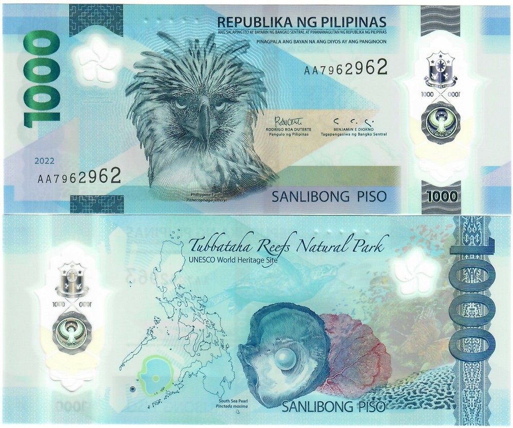 Philippines 1000 Piso 2022 UNC "AA"