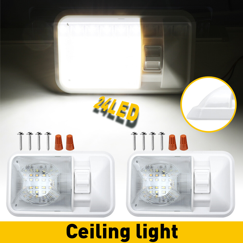 2 Pack 12V Led RV Ceiling Dome Light RV Interior Lighting for Trailer Camper