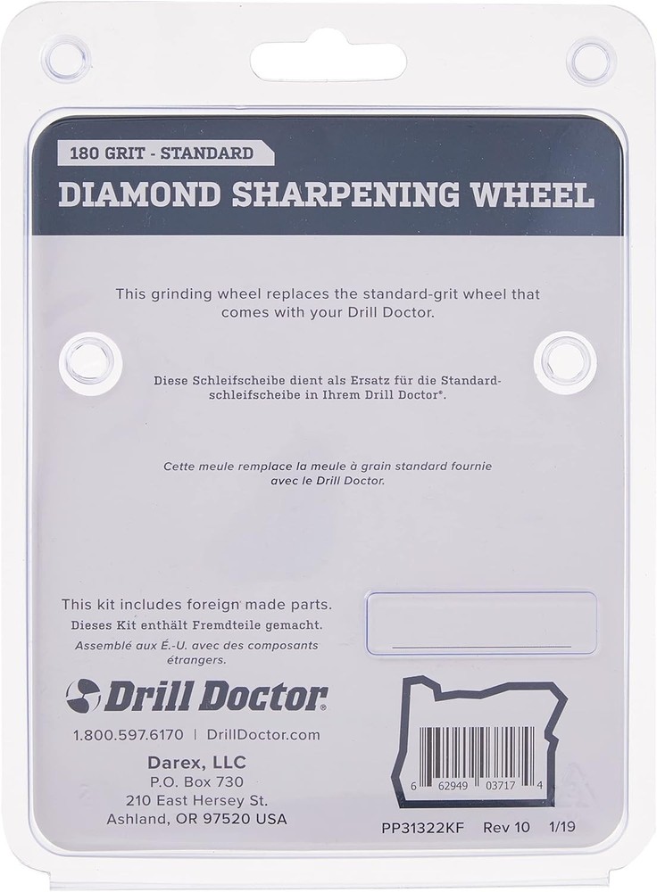 Lightweight 180 Grit Diamond Wheel for Enhanced Tool Sharpness - 350X, 500X