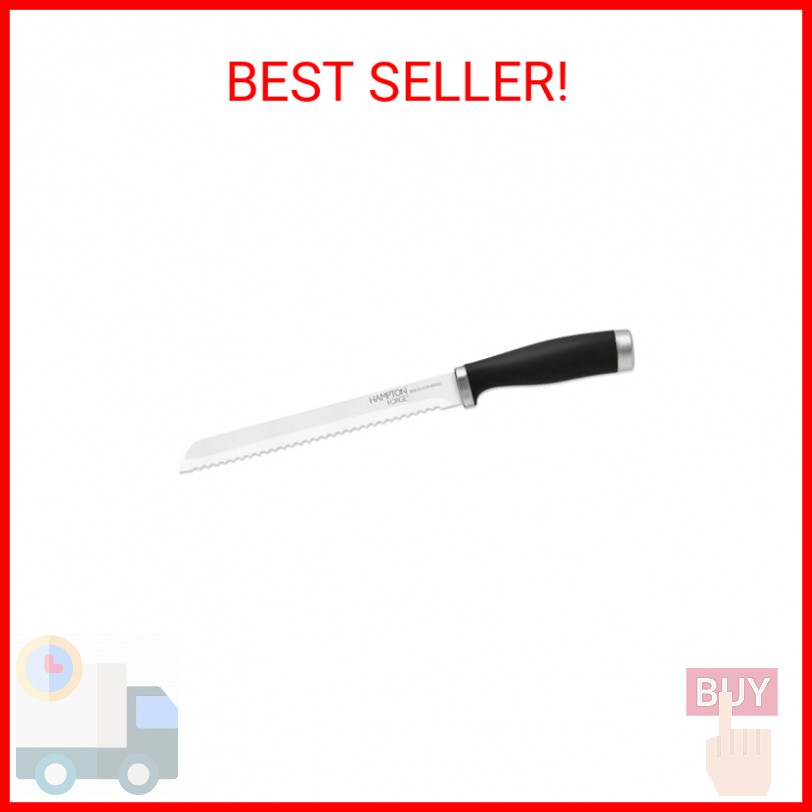 Hampton Forge Epicure Bread Knife, Black