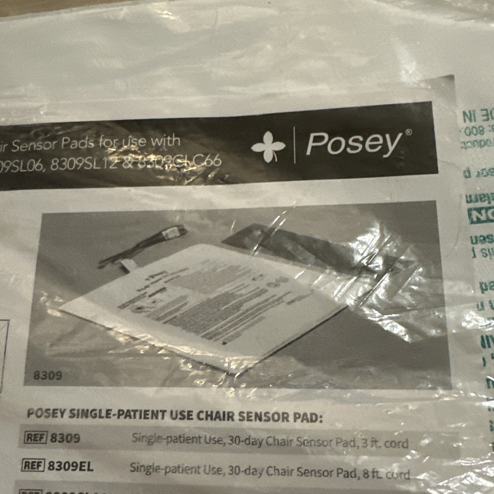 NEW Posey Single Patient Use Chair Sensor Pad With Extended Cable