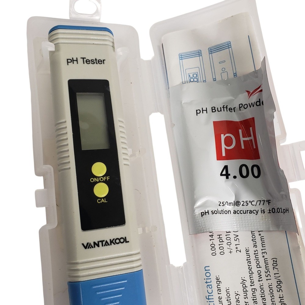 Vantakool pH Meter Tester Digital Water Quality Test Kit, pH 4.00 Buffer