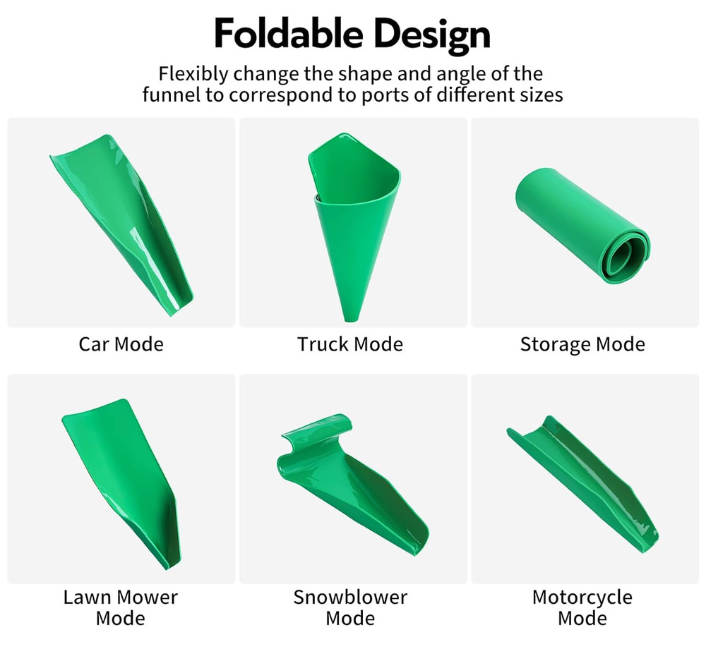 Reusable Flexible Oil Drain Funnel Form a Foldable Bendable Flex Funnel