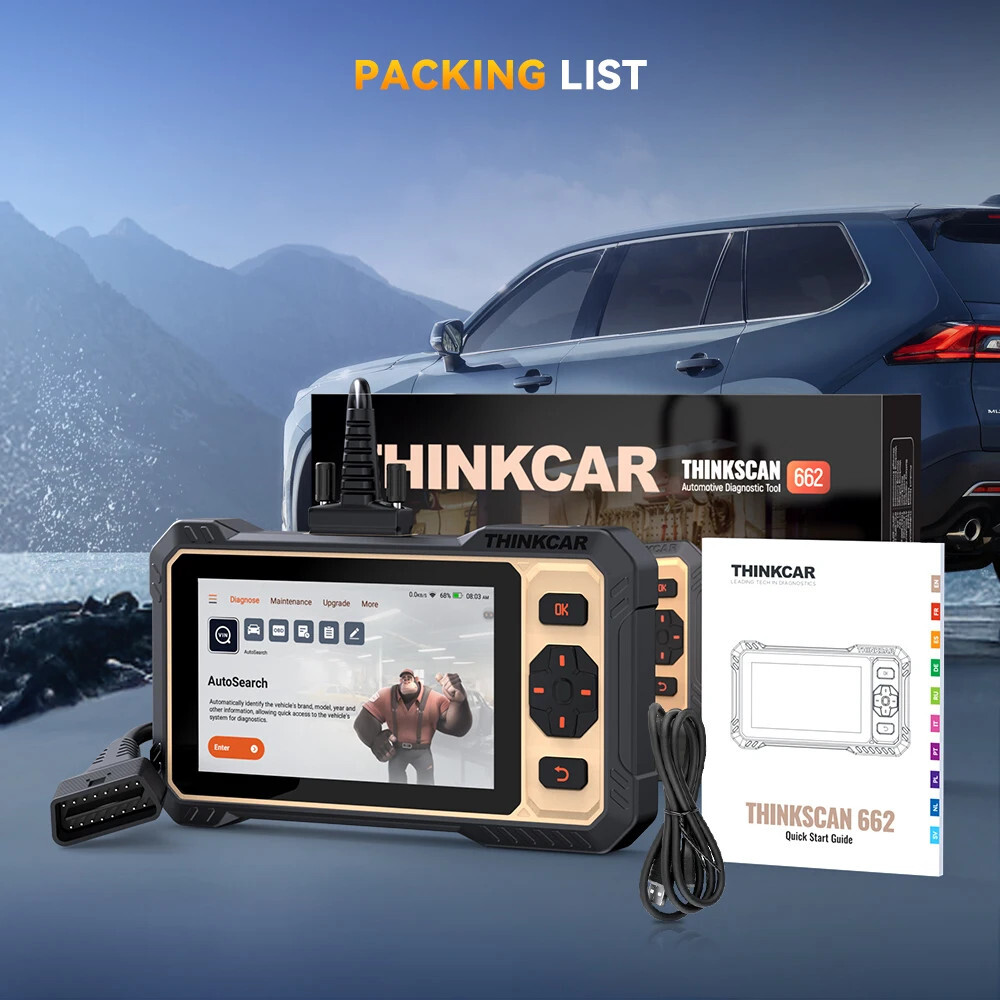 THINKSCAN 662 CAN FD OBD2 Scanner Tool ECM/Transmission/ABS/SRS Diagnostic Tool