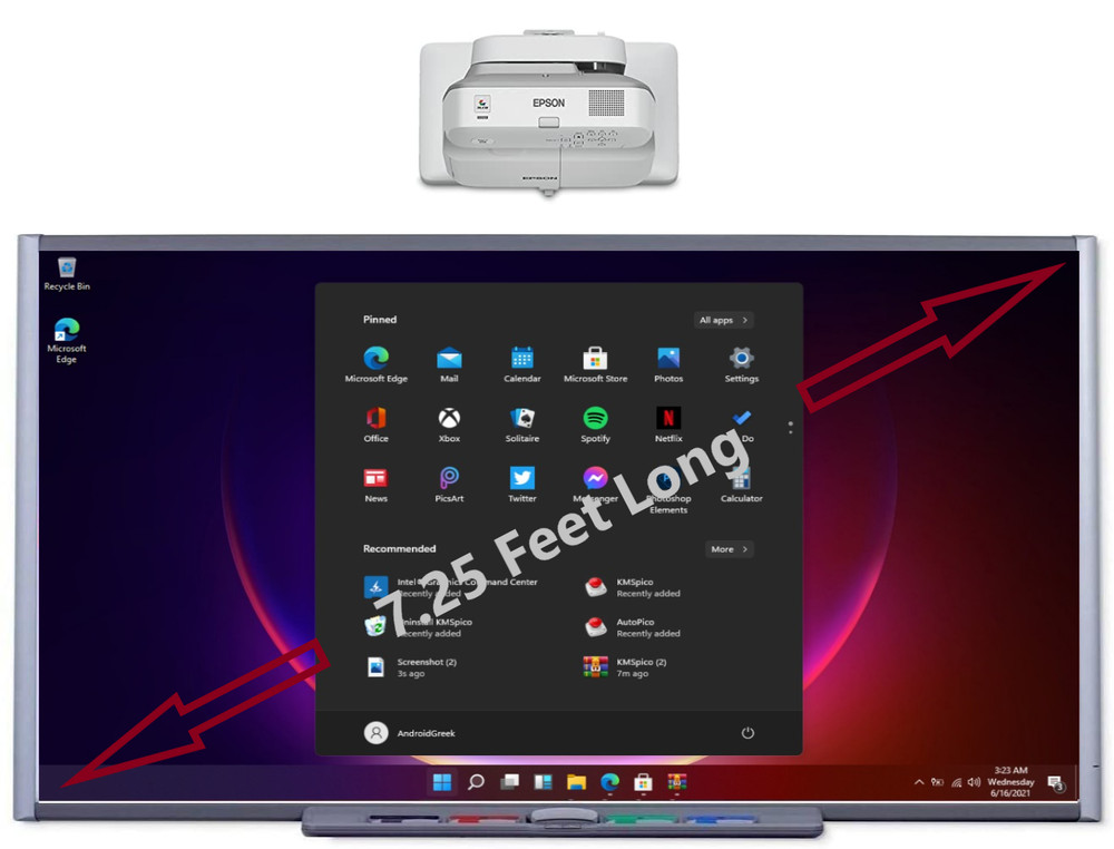 87" Smart Board for Classroom - 24 Months guarantee