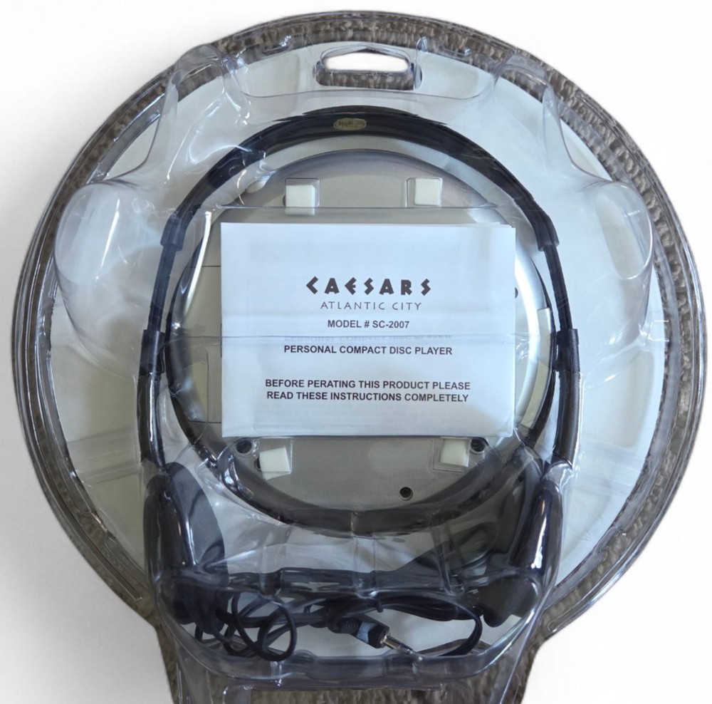 NIP Caesars Atlantic City Portable CD Player SC-2007