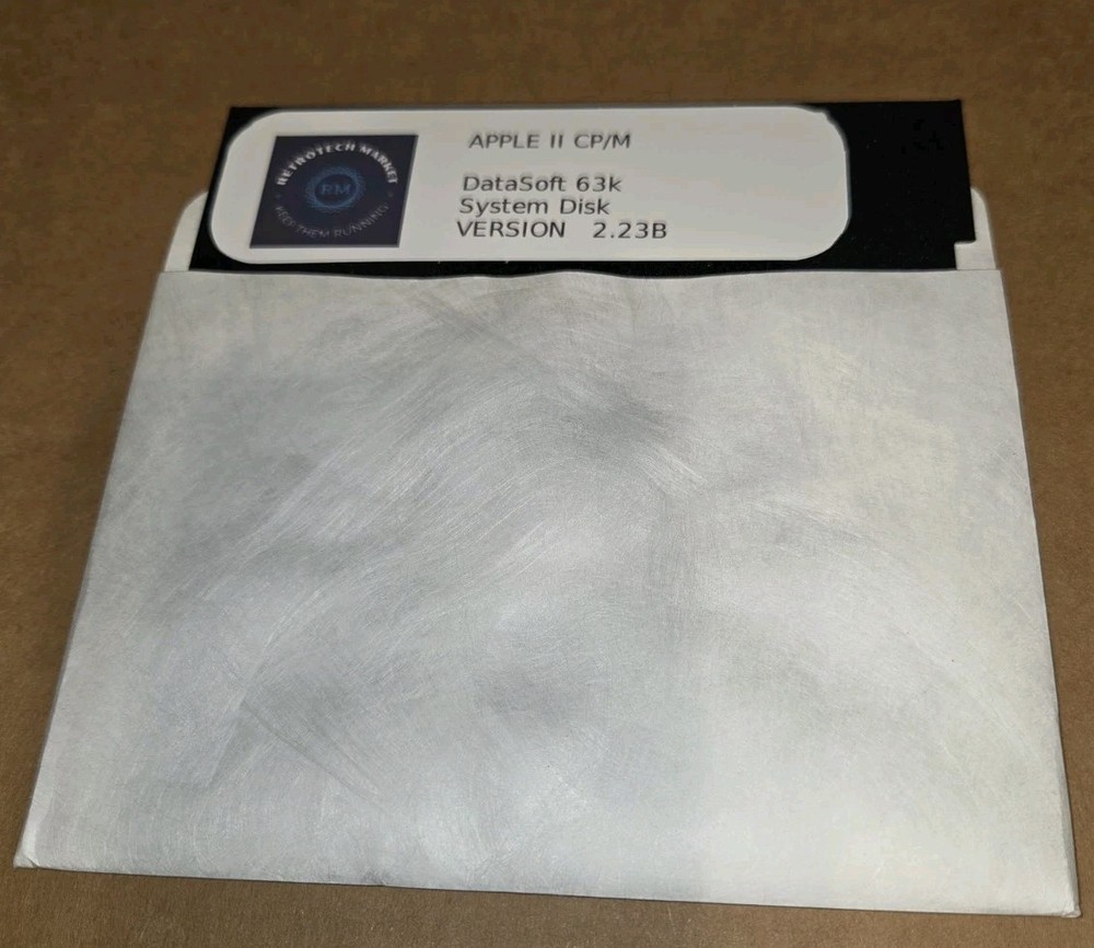 Apple II DataSoft 63k System Disk CP/M 2.23B Boot Disk New Disk