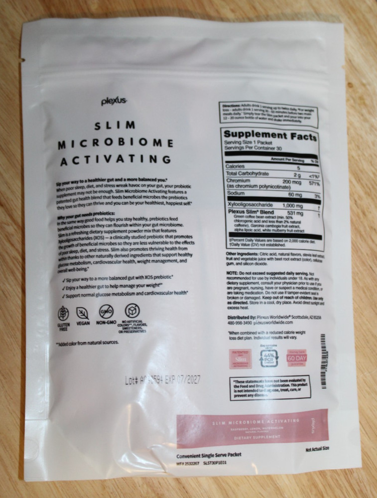 Plexus Slim - 30 Day Packets-Microbiome Activating Raspberry Lemon Exp 7/2027