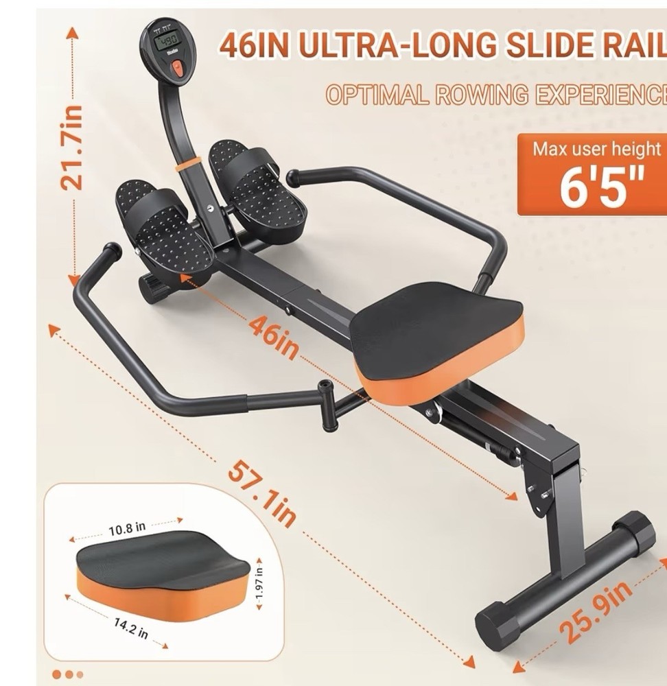Niceday Rowing Machine,hydronic Rowing Machine,16Resistant Level 300Lb Capacit.