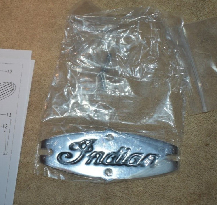 Indian Motorcycle Passenger /Sissybar "Indian "Script Backrest Pad Clamp for Pad