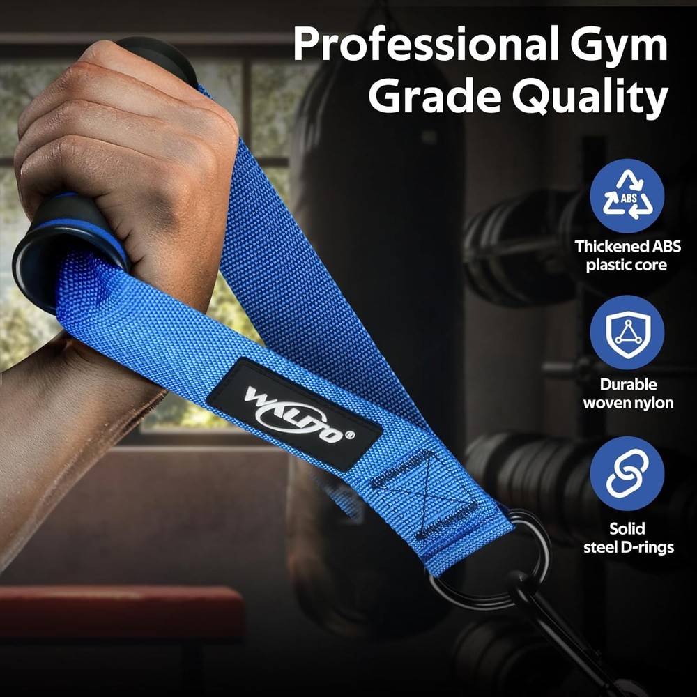 Exercise Handles Replacement Cable Machine Attachments Home Gym Equipment Blue