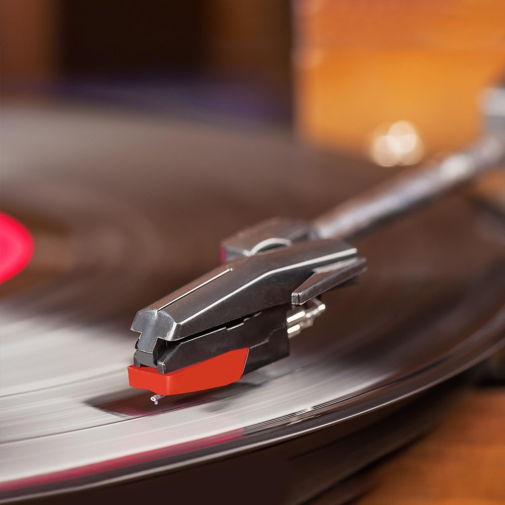 4 PCS Record Player Needle, JUKFITA Ruby Turnable Stylus Replacement for...