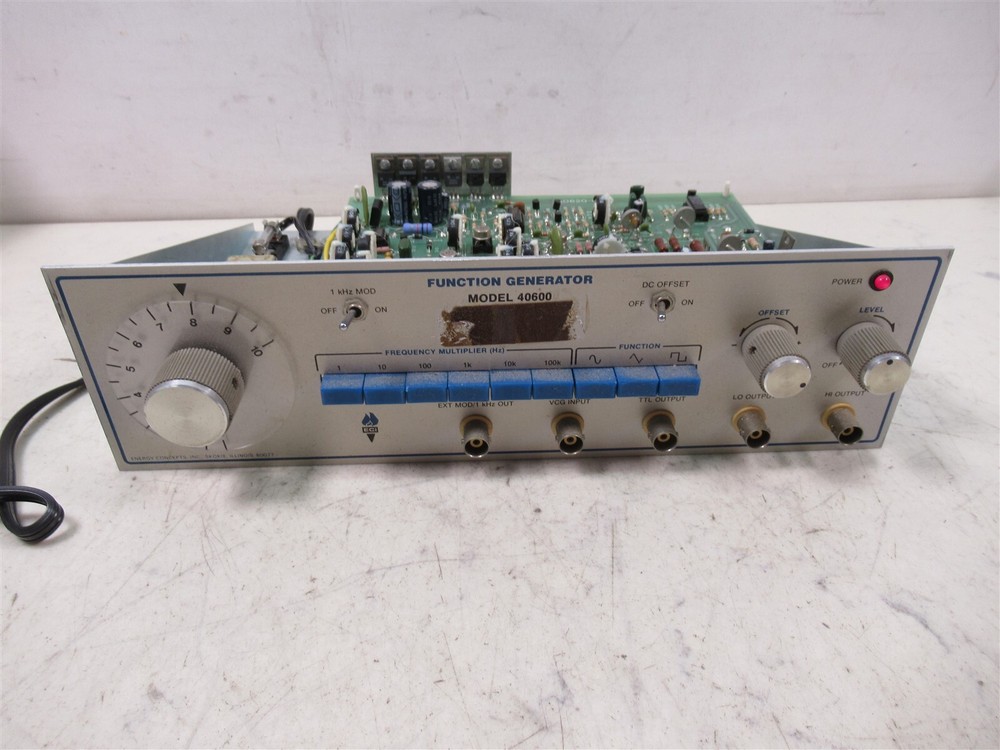 ECI Energy Concepts Function Generator 40600 Plug In Module Oscilloscope Chassis
