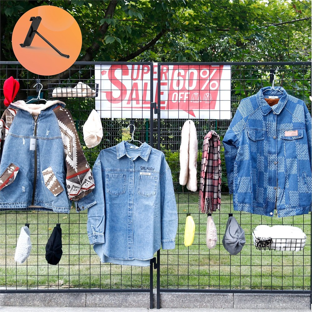 Gridwall Hooks 10 Inch, 32PC Display Hook for Grid Wall, Hooks for Grid Wall ...