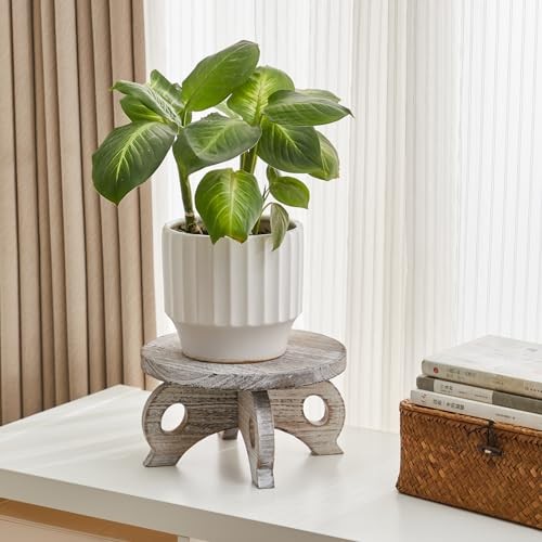 Plant Stools Indooren Stool for Plants Flower Display with Stand Wood White
