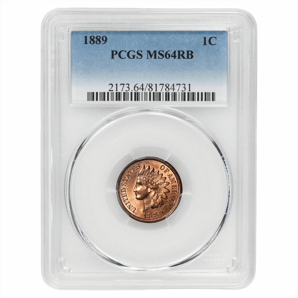 1889 Indian Head Cent 1C PCGS MS 64 RB