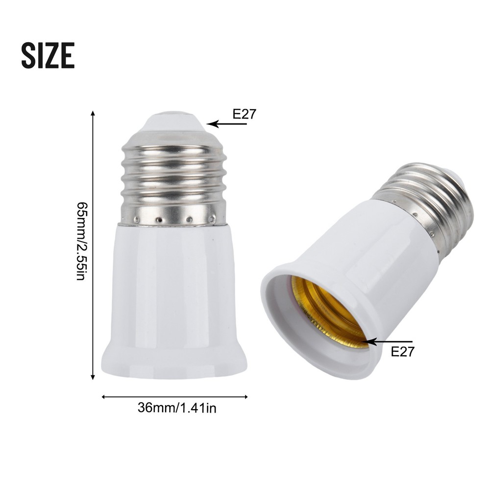 E27 To E27 Extend Socket Base 1pc Extension Base Lamp Holder Converter