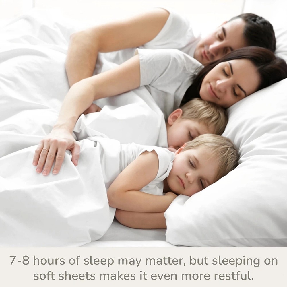 Lovely Solid White Sheet Collection 1000/1200 TC 100% Cotton