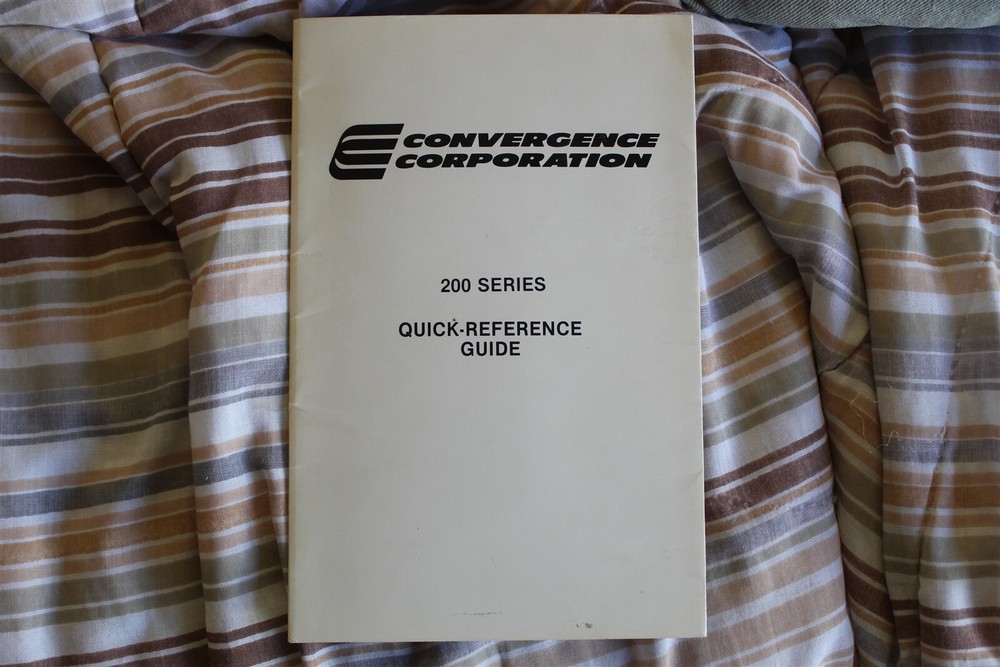 CONVERGENCE CORPORATION 200 SERIES VIDEO EDITOR QUICK REFERENCE GUIDE