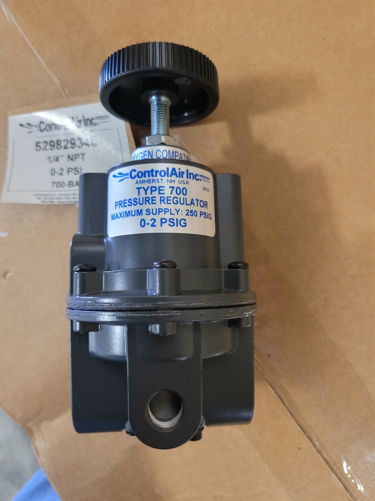 Control Air Inc.pressure Regulator Type 700  0-to 2 Psig