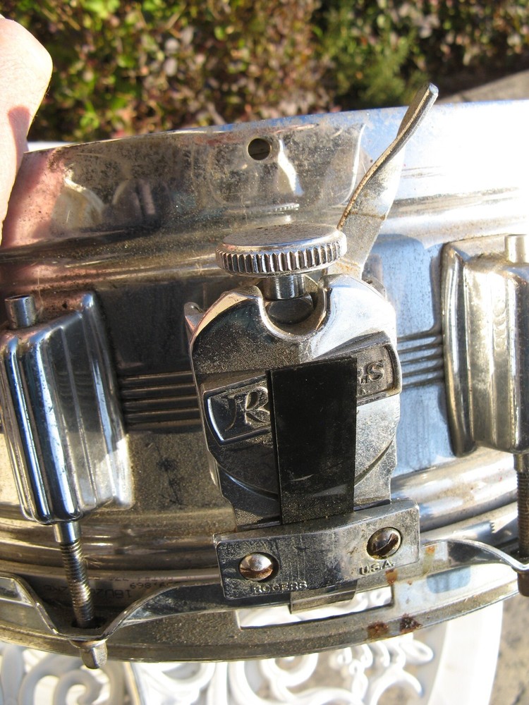 Vintage Rogers Dyna-Sonic Custom Built Snare Drum Needs Work