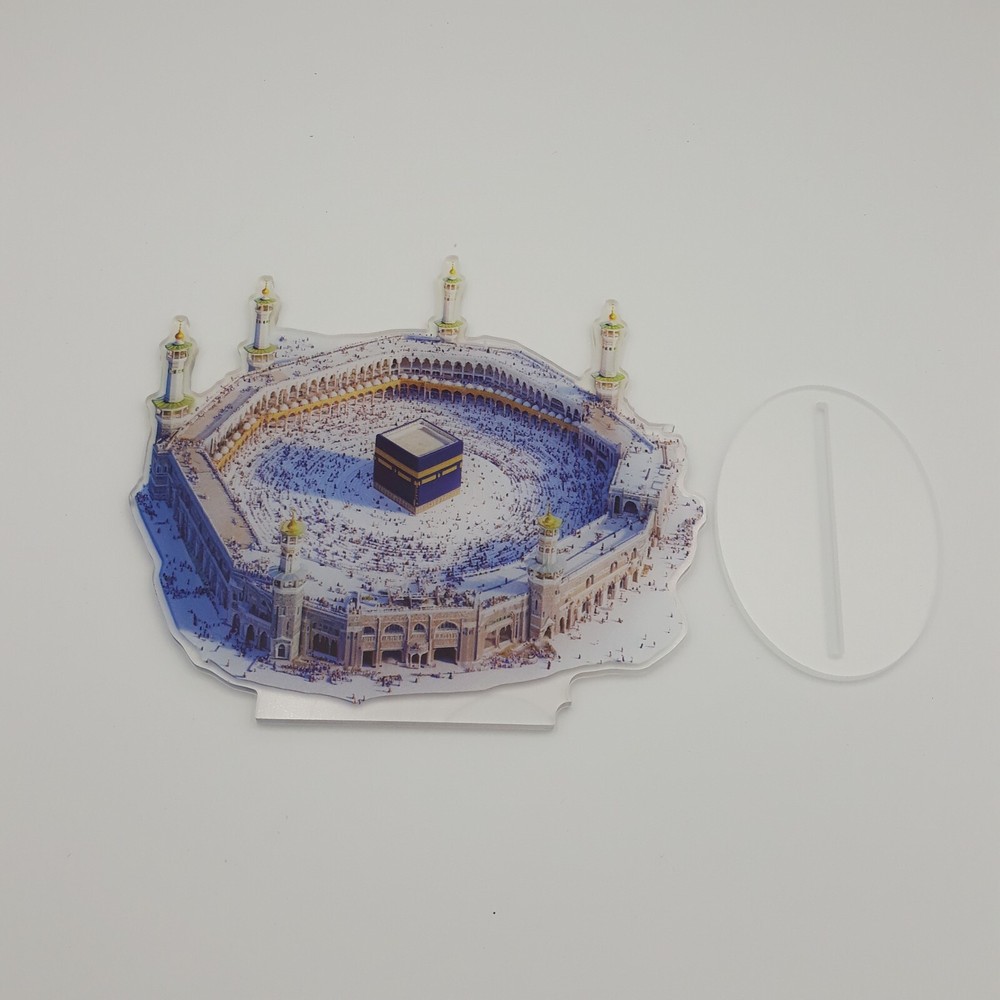 2D Tabletop Boho Acrylic Stand Kaaba Mecca Model