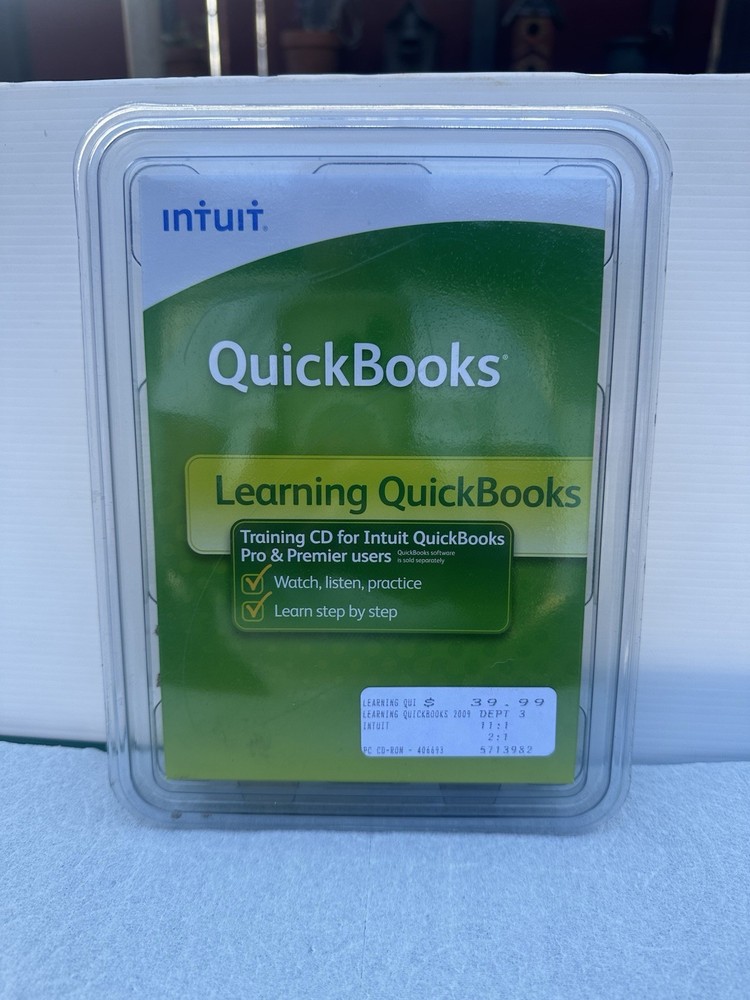Intuit Learning QuickBooks Pro Premier 2009 Accounting Software CD For Windows
